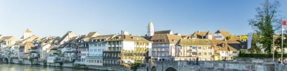 Panorama mit alter Rheinbrücke